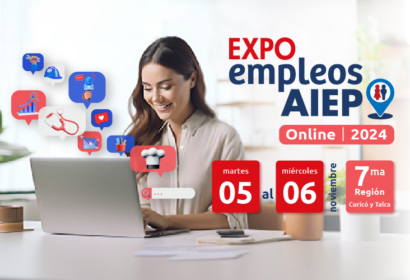 Gráfica expo empleos AIEP región del Maule