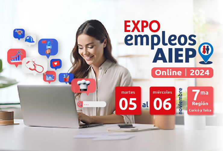 Gráfica expo empleos AIEP región del Maule